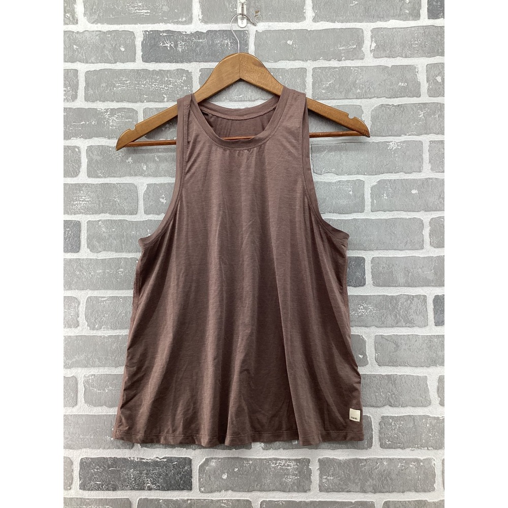 Women’s Brown Tank Top - Casual Scoop Neck
